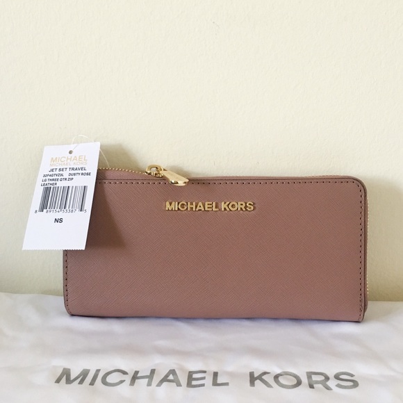 michael kors rose pink wallet
